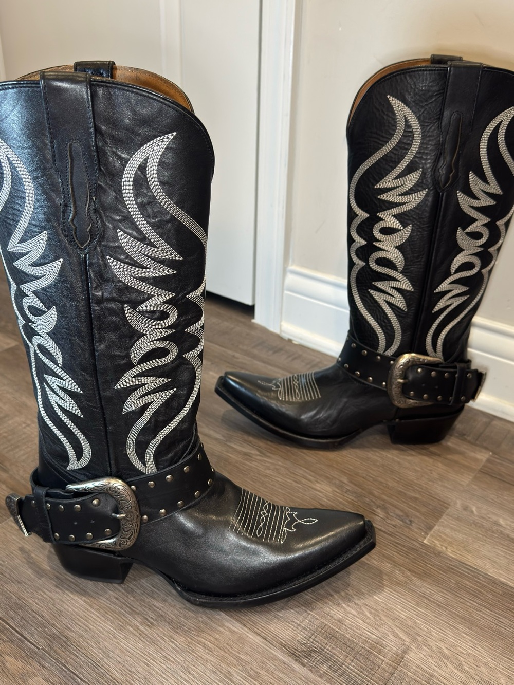 Idyllwind Somethin Bad Tall Western Black Leather Buckle Boots